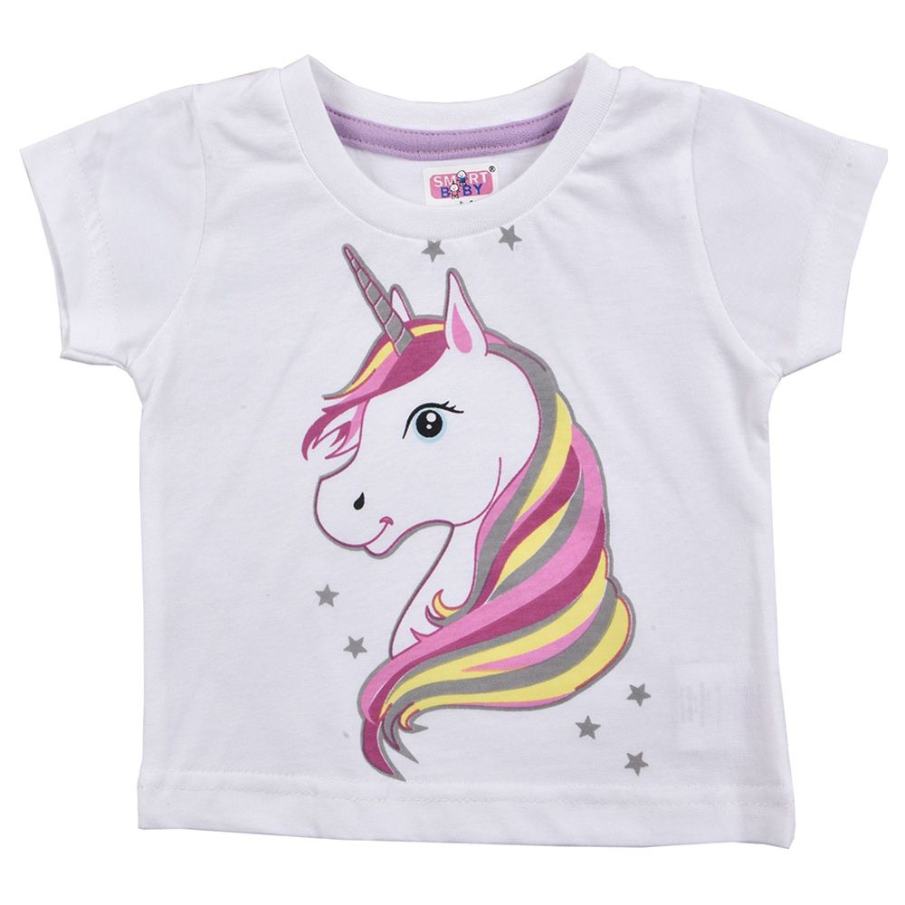 Smart Baby - 3pc-Set - Baby Girl T-Shirt, Jacket And Joggers - Unicorn