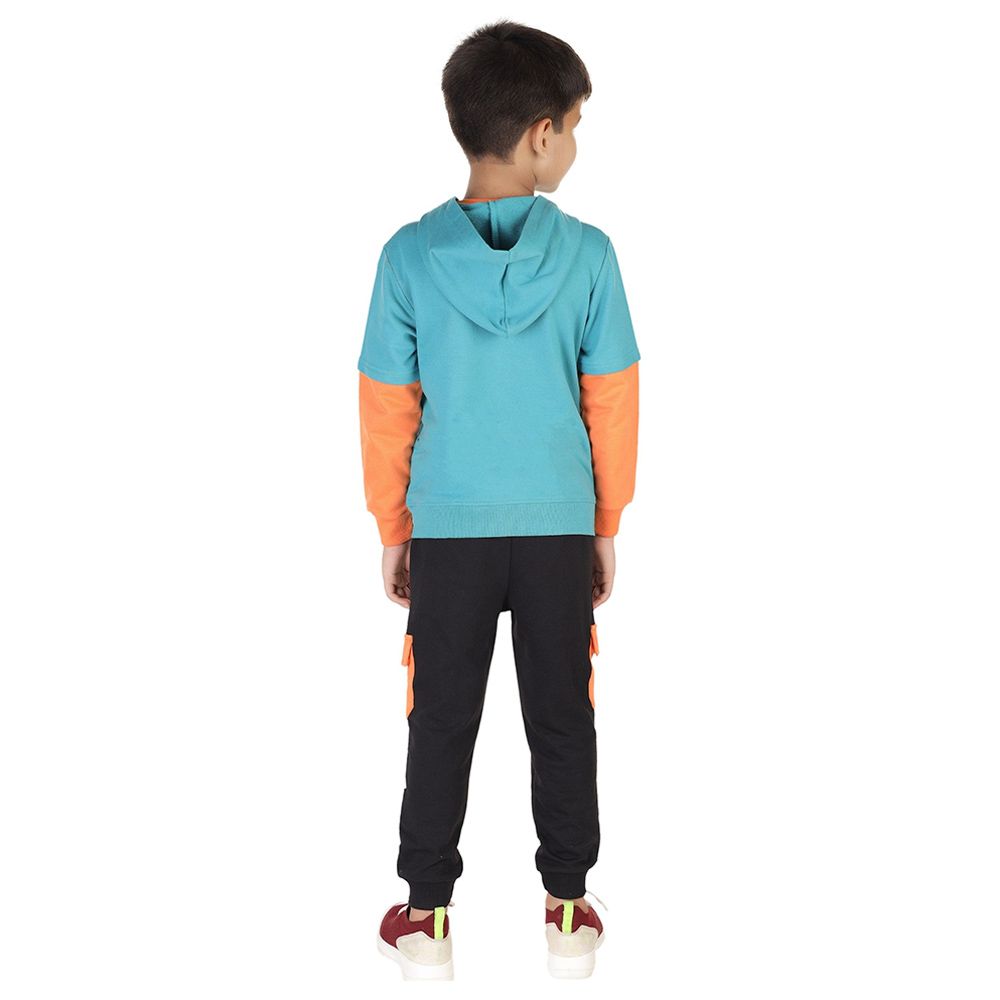 Genius - 3pc-Set - Boy T-Shirt, Jacket And Joggers - Teal Blue