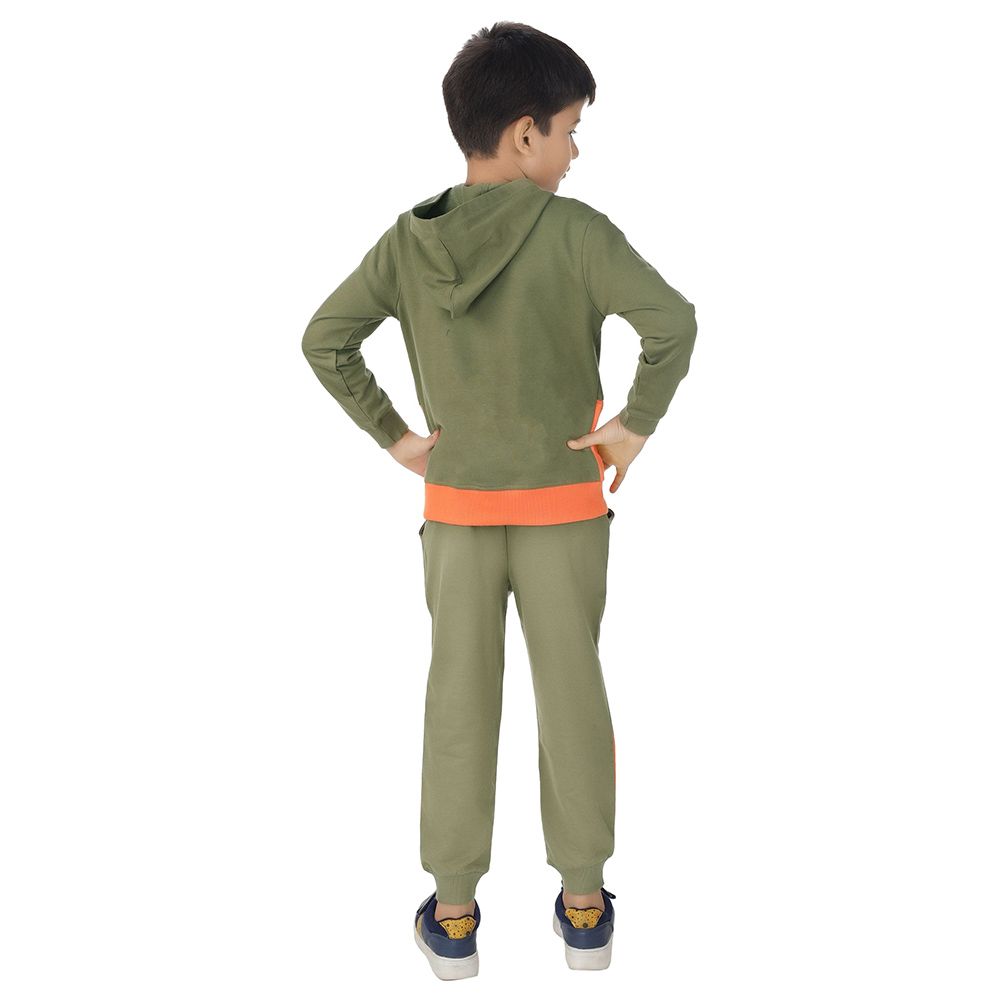 Genius - 3pc-Set - Boy T-Shirt, Jacket And Joggers - Dark Green