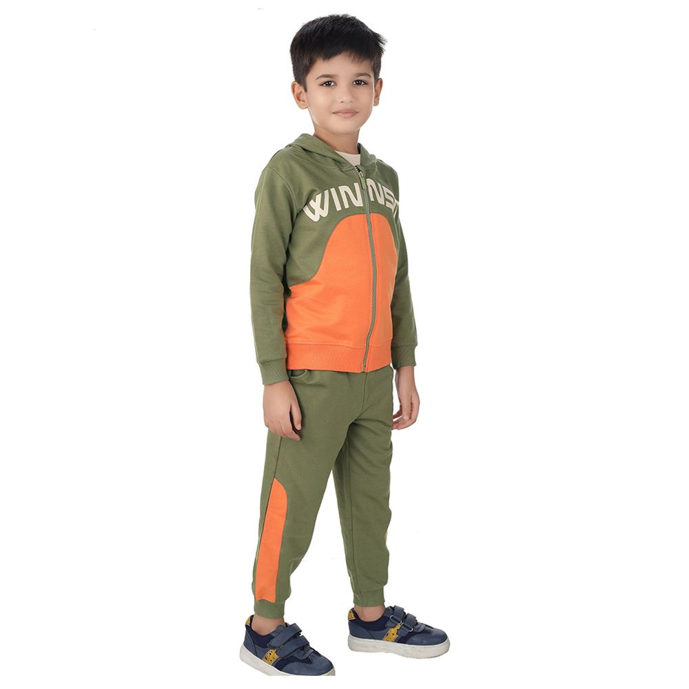 Genius - 3pc-Set - Boy T-Shirt, Jacket And Joggers - Dark Green