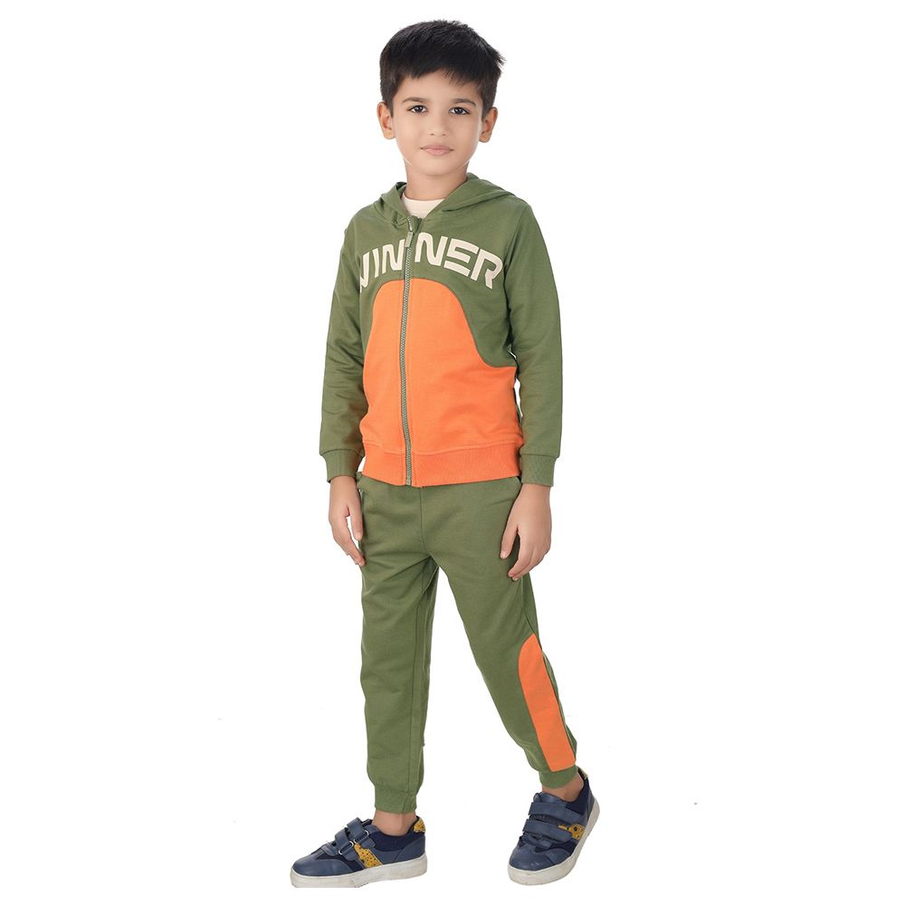 Genius - 3pc-Set - Boy T-Shirt, Jacket And Joggers - Dark Green