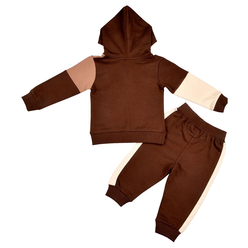 Smart Baby - 2pc-Set - Baby Boy Sweatshirt And Joggers - Dark Brown