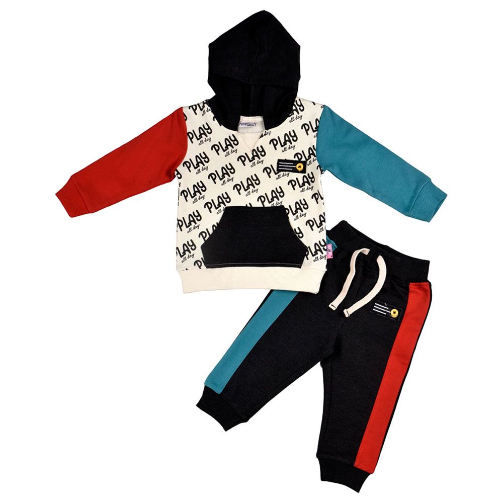 Smart Baby - 2pc-Set - Baby Boy Hooded Sweatshirt And Joggers