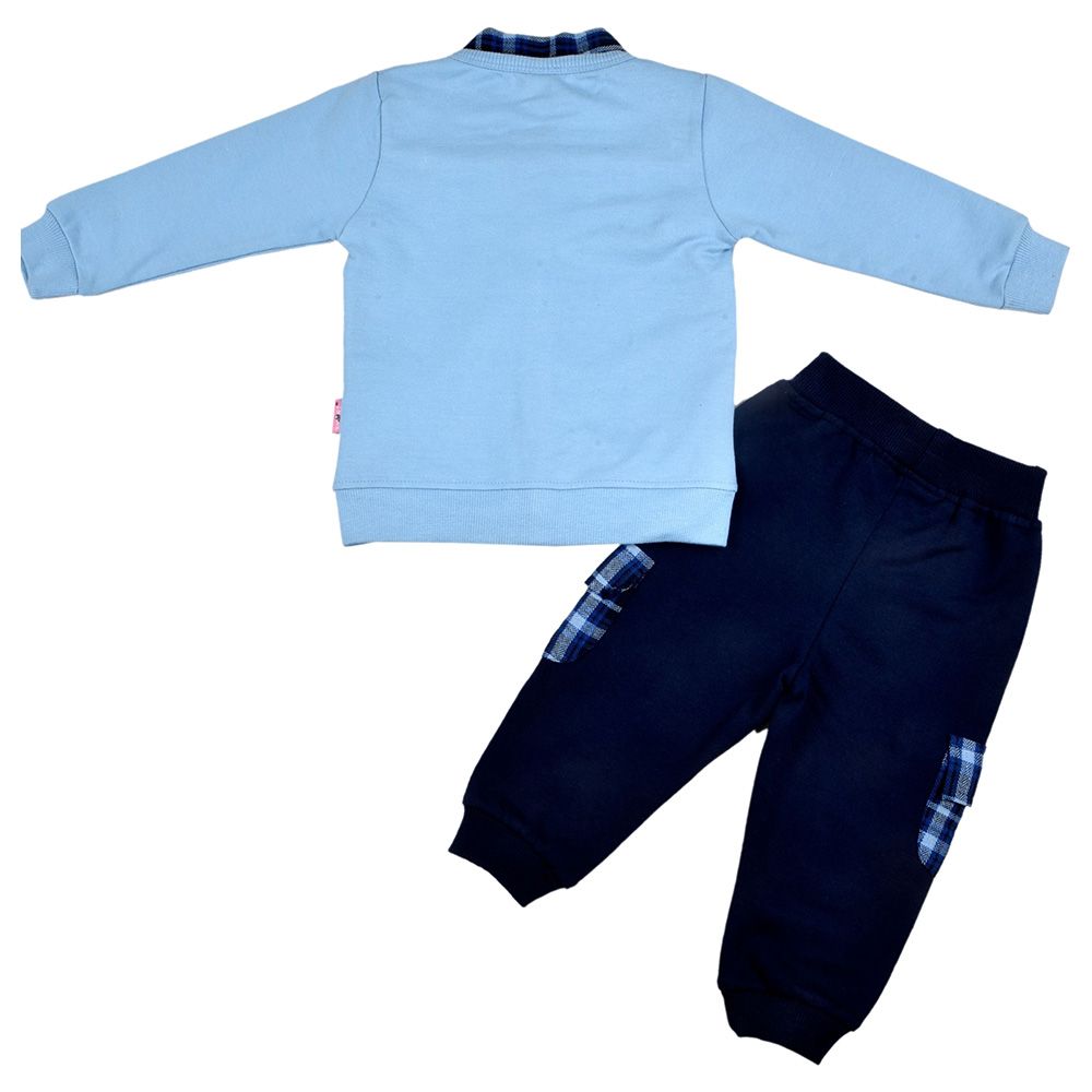 Smart Baby - 3pc-Set - Baby Boy Shirt, Sweater And Joggers - Blue