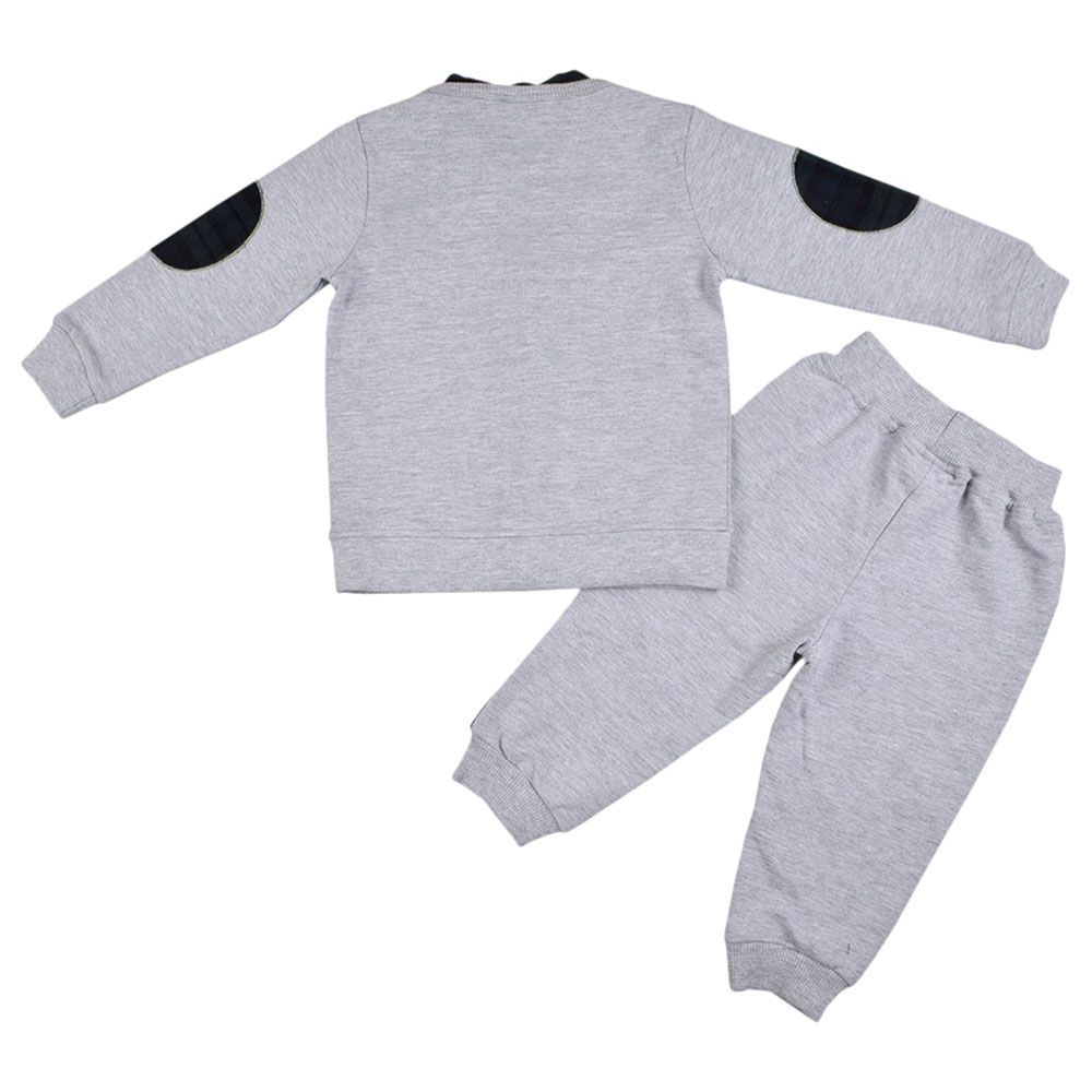 Smart Baby - 3pc-Set - Baby Boy Shirt, Sweater And Joggers - Grey