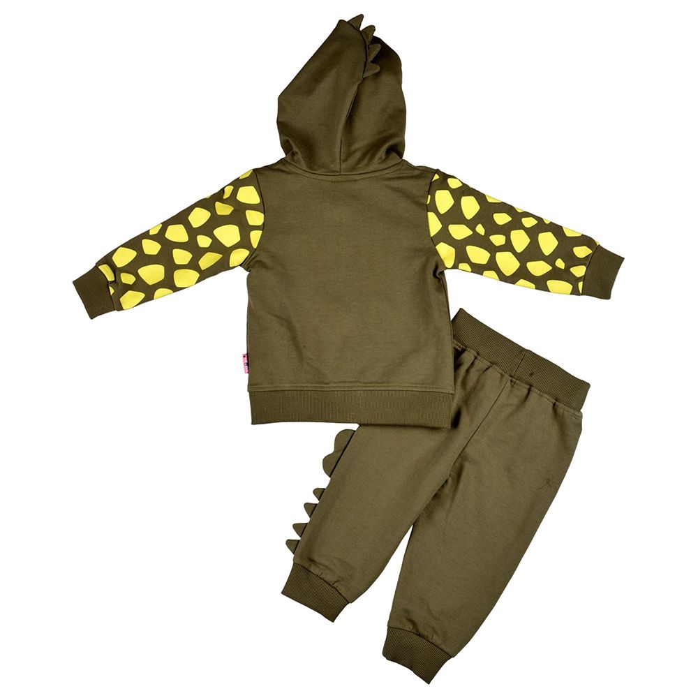 Smart Baby - 3pc-Set - Baby Boy T-Shirt, Jacket And Joggers - Olive