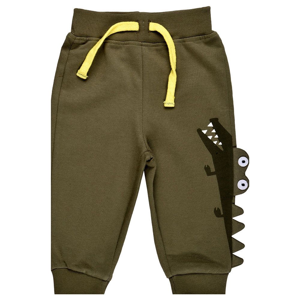 Smart Baby - 3pc-Set - Baby Boy T-Shirt, Jacket And Joggers - Olive