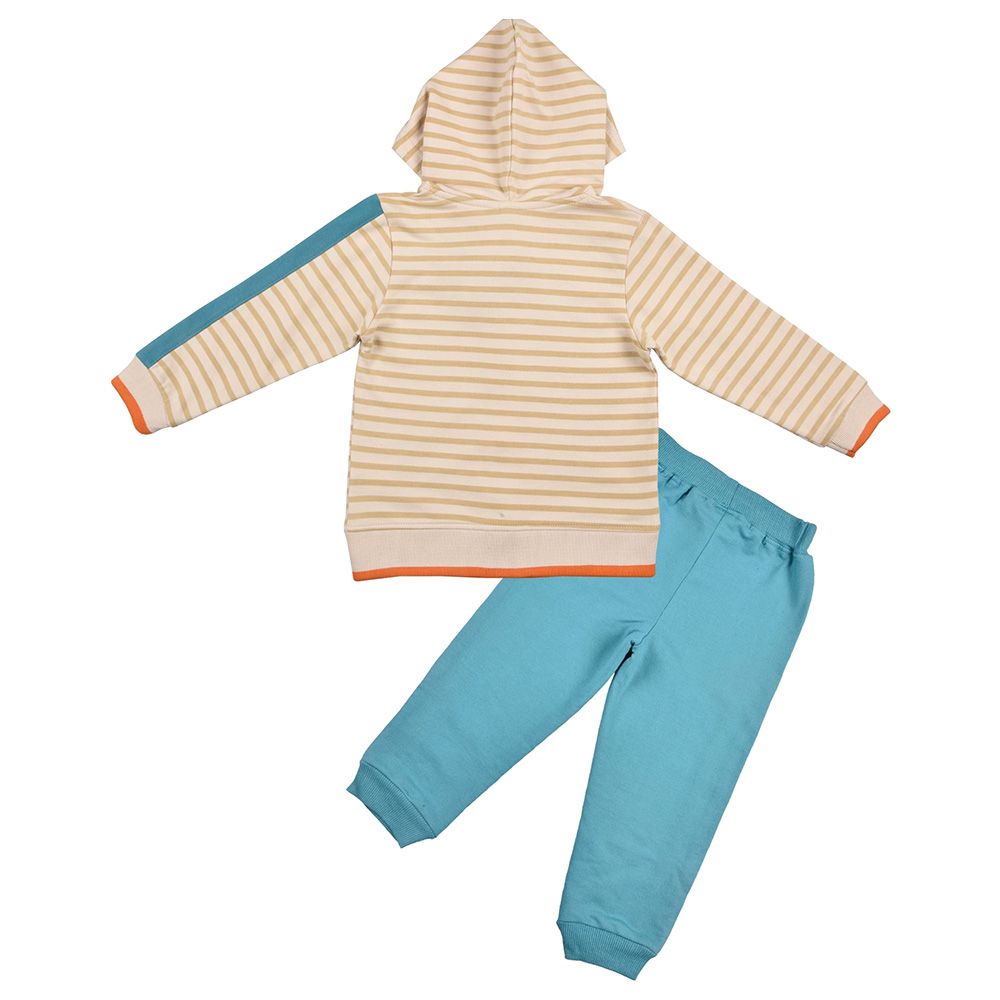 Smart Baby - 3pc-Set - Baby Boy T-Shirt, Jacket And Joggers - Cream