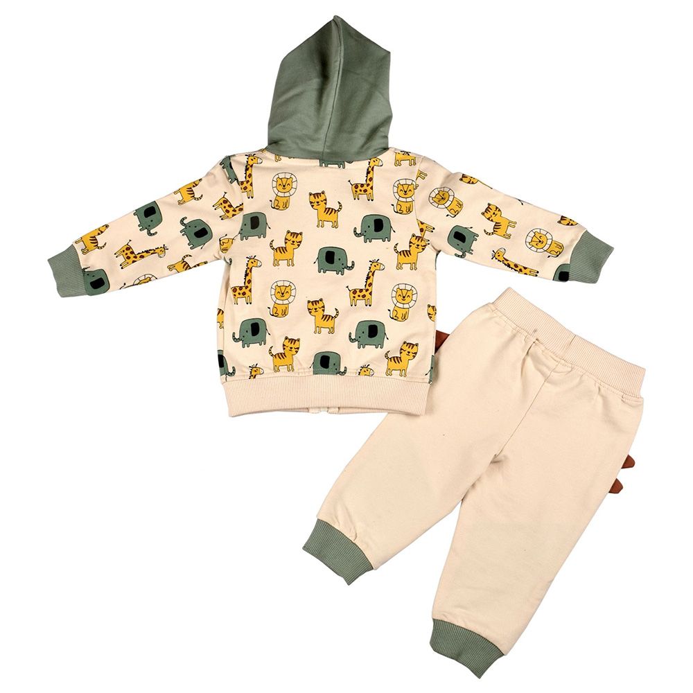 Smart Baby - 3pc-Set - Baby Boy T-Shirt, Jacket And Joggers - Beige