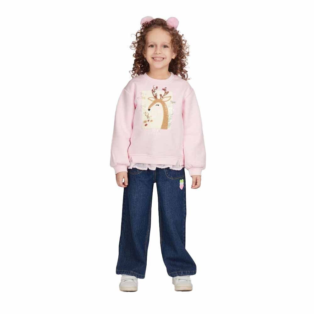 Little Kangaroos - Girl's Sweatshirt - Baby Pink