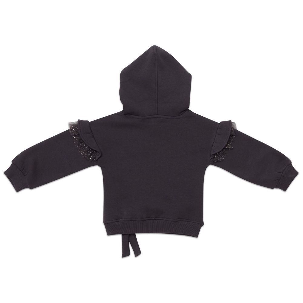 Little Kangaroos - Girl's Hooded Sweatshirt - Charcoal