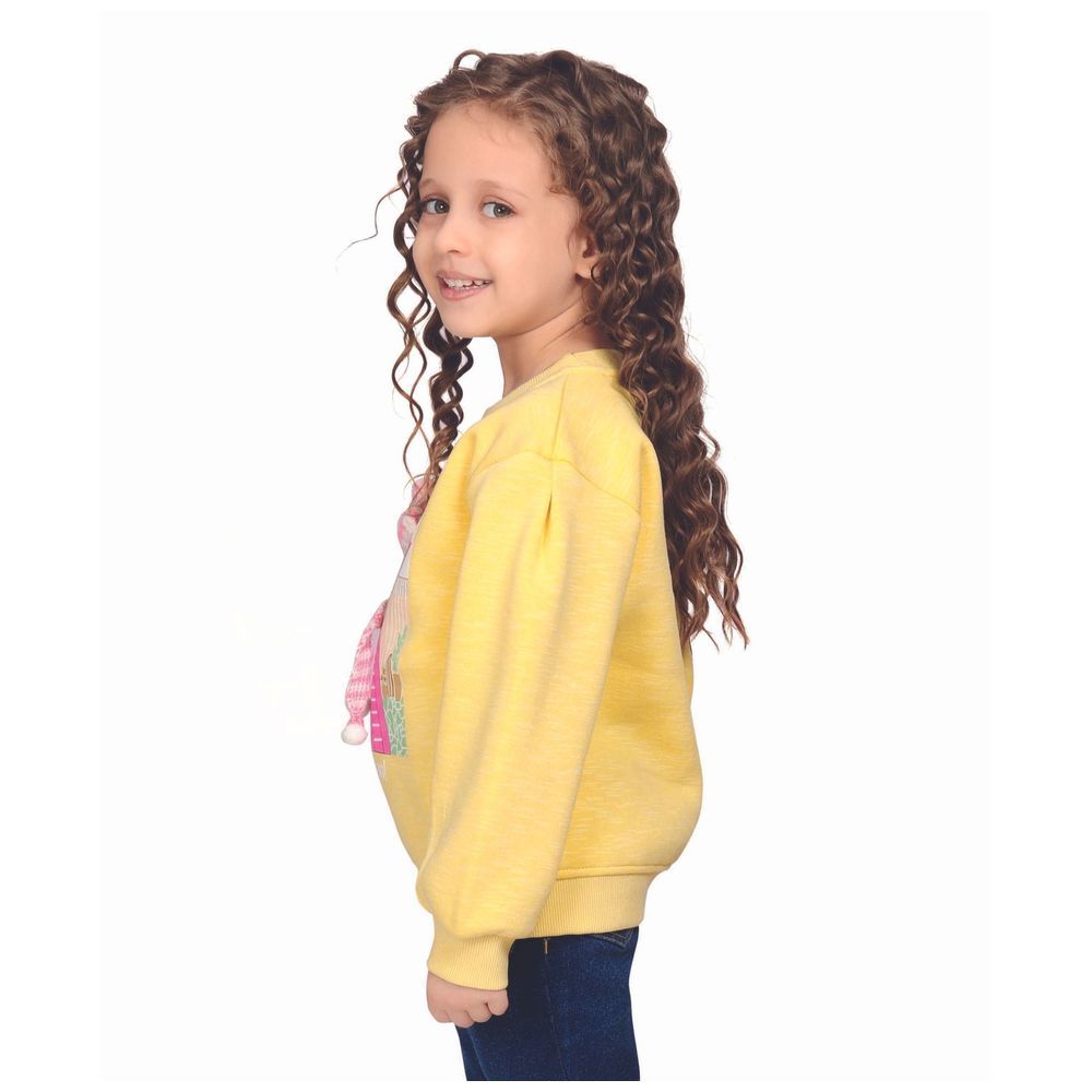 Little Kangaroos - Girl's Long Sleeves Sweatshirt - Lemon