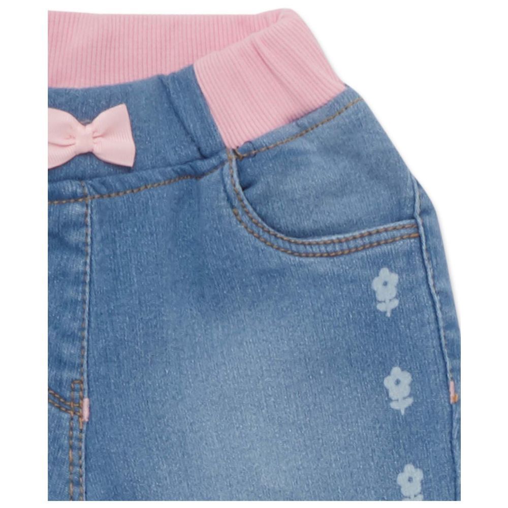 Little Kangaroos - Girl's Faded Jeans - Light Blue