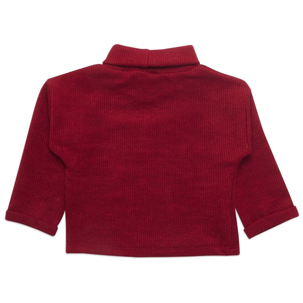 Little Kangaroos - Girl's Turtle Neck Sweatshirt - Maroon