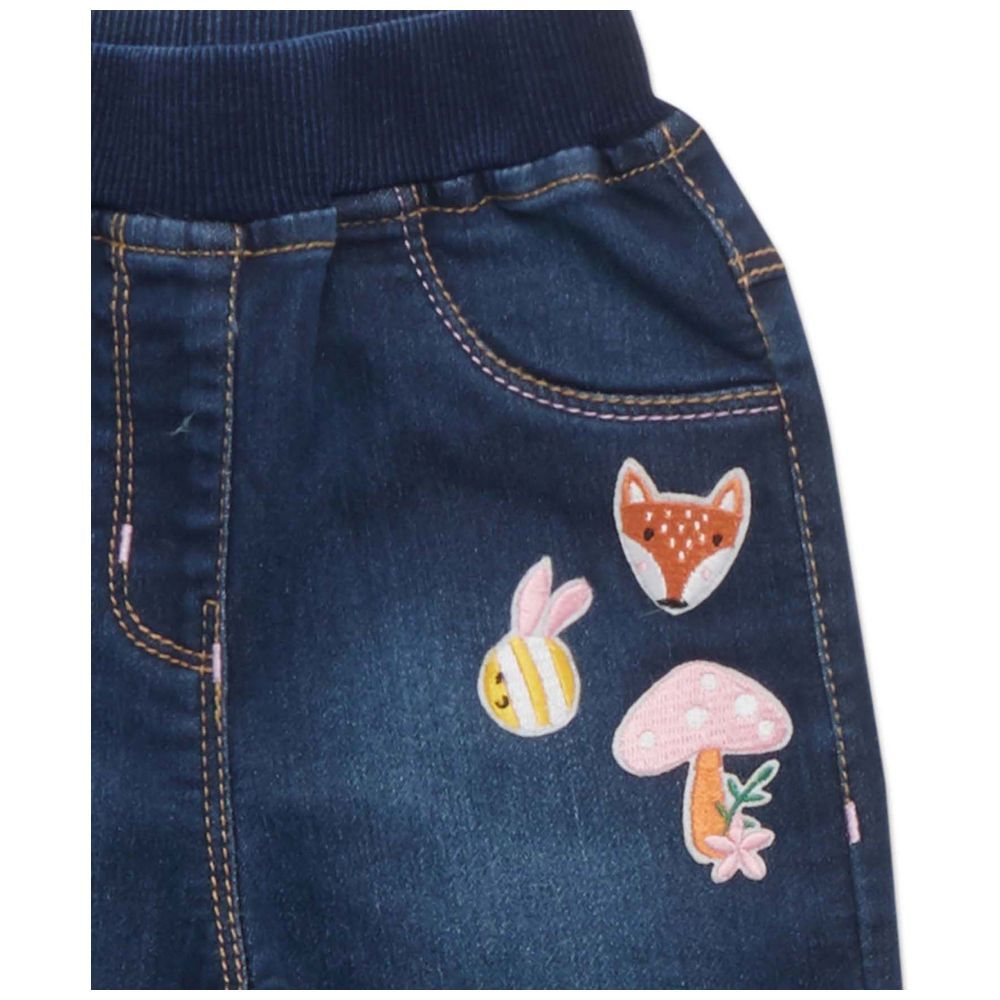 Little Kangaroos - Baby Girl's Denim Jeans - Navy Blue