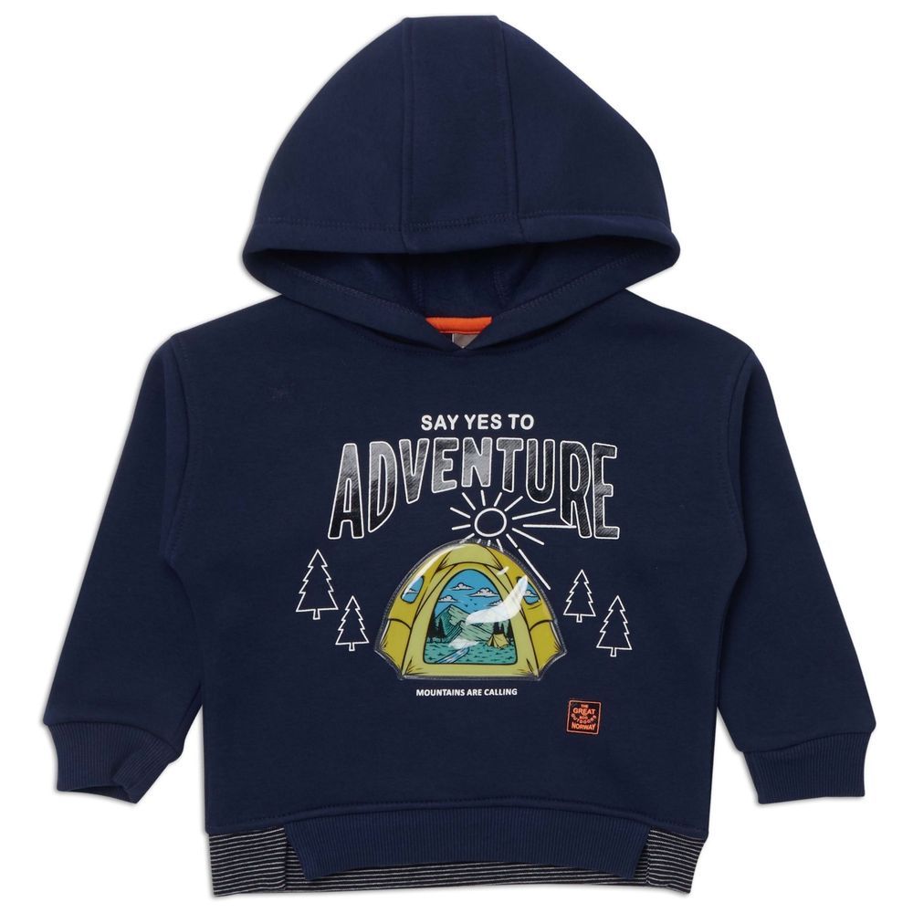 Little Kangaroos - Boy's Hooded Sweatshirt - Navy