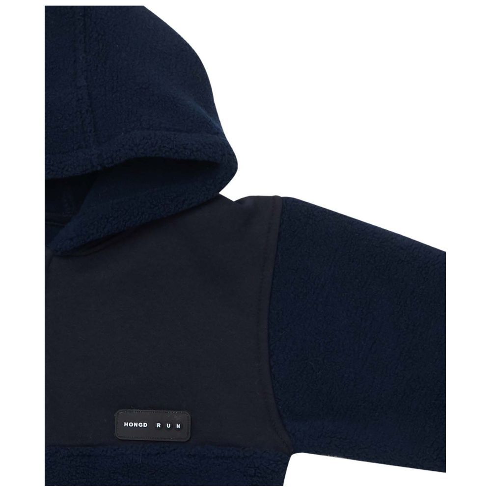 Little Kangaroos - Boy's Hooded Sweatshirt - Navy Blue