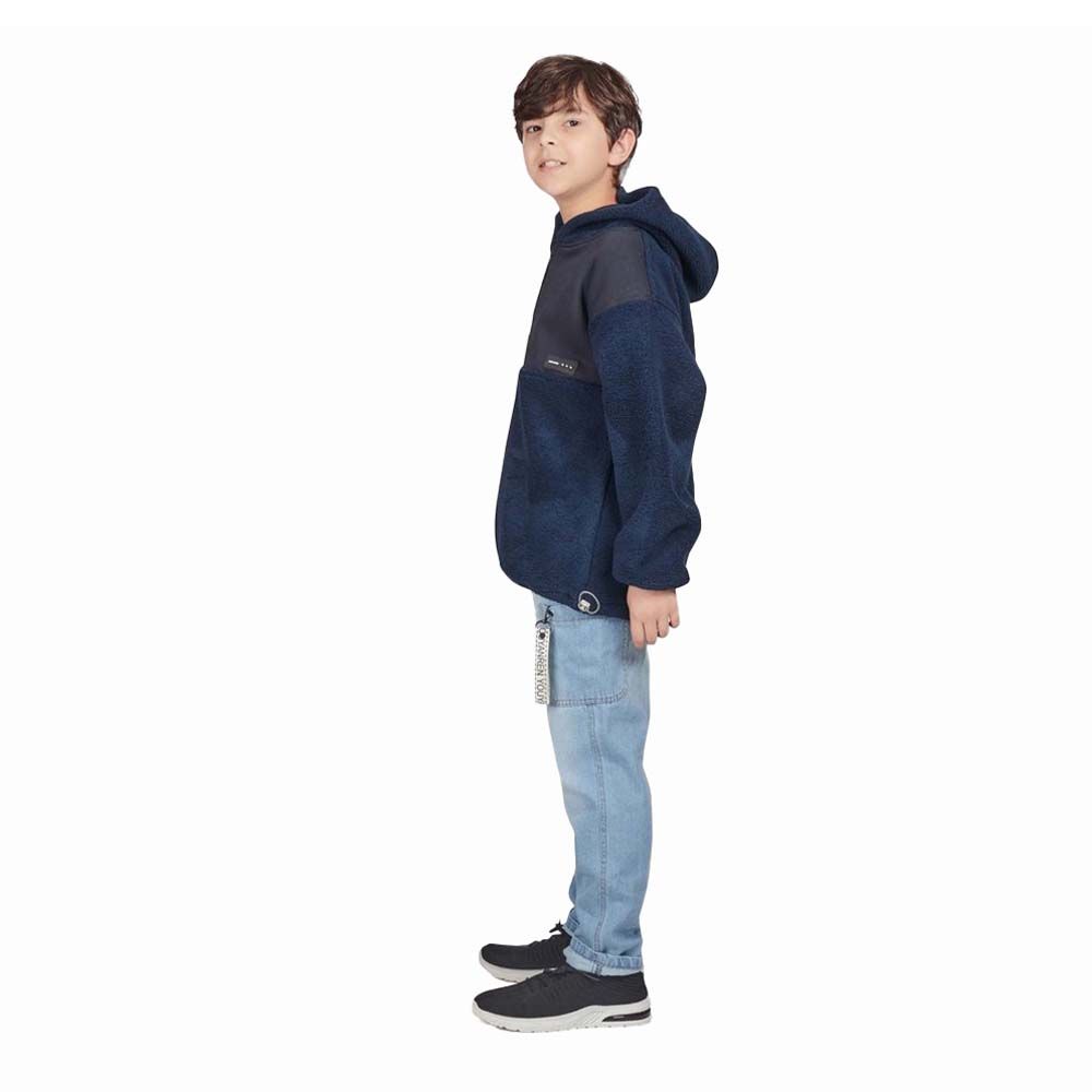 Little Kangaroos - Boy's Hooded Sweatshirt - Navy Blue