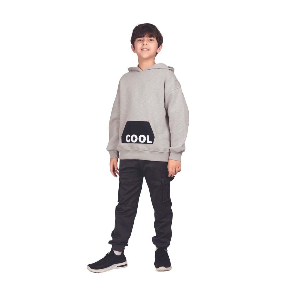 Little Kangaroos - Boy's Hooded Sweatshirt - Grey