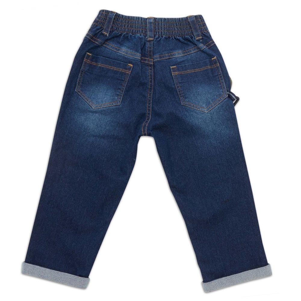 Little Kangaroos - Boy's Faded Jeans - Dark Blue