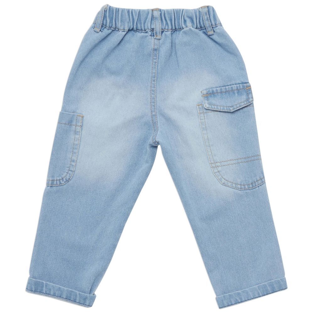 Little Kangaroos - Boy's Faded Jeans - Light Blue