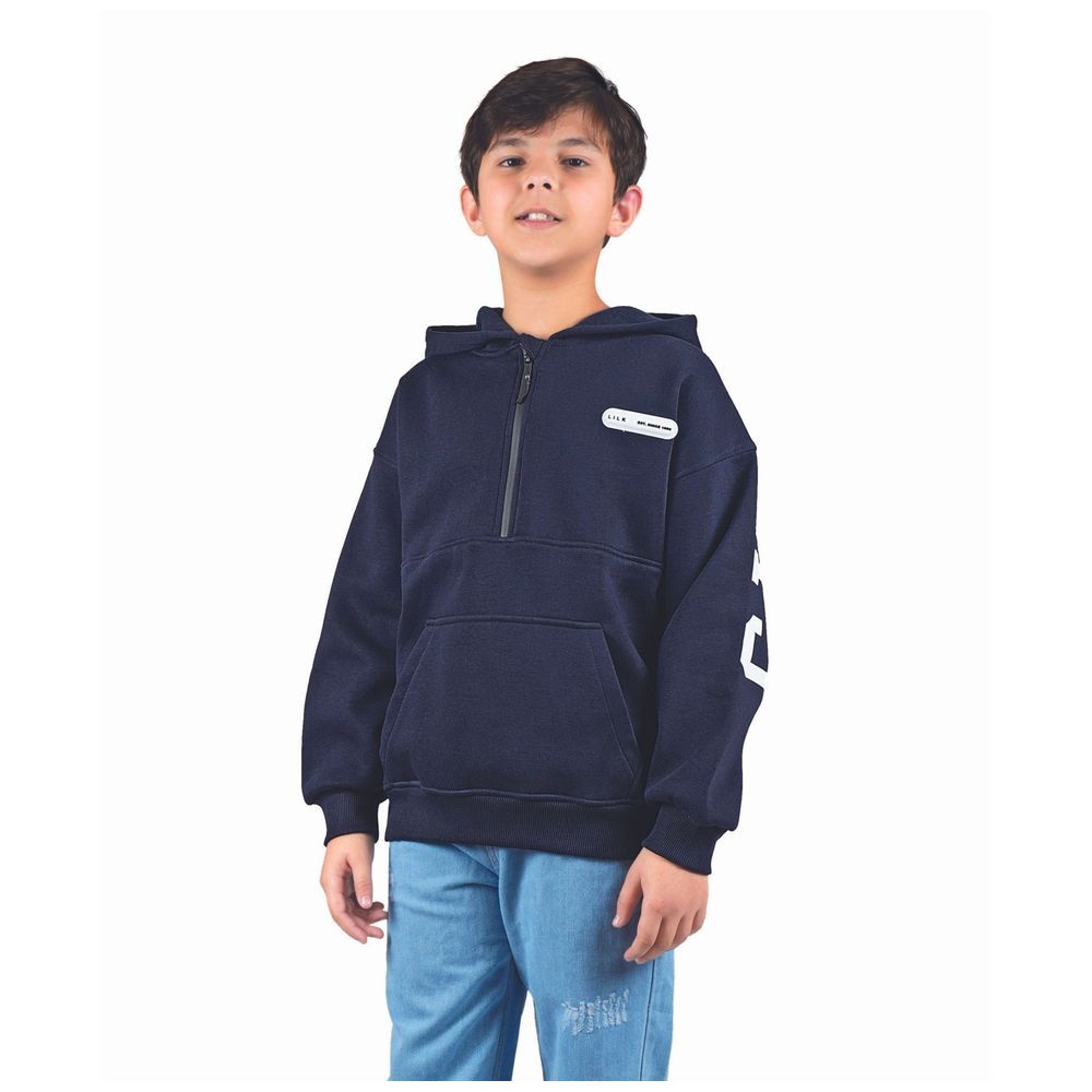 Little Kangaroos - Boy's Hooded Sweatshirt - Dark Melange