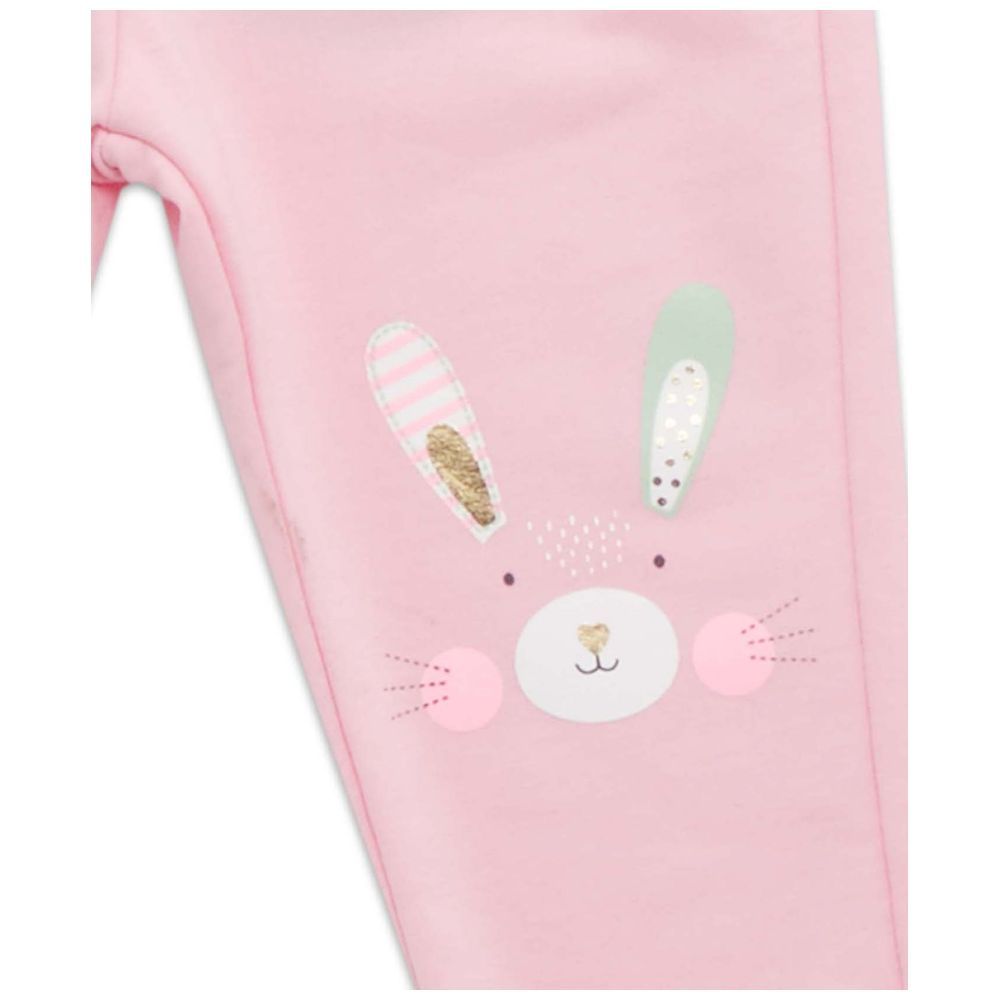 Little Kangaroos - Baby Girl's Leggings - Baby Pink