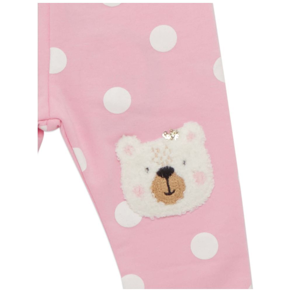 Little Kangaroos - Baby Girl's Printed Leggings - Baby Pink