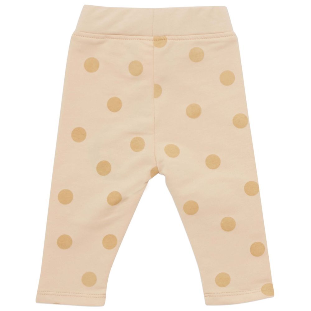 Little Kangaroos - Baby Girl's Printed Leggings - Light Fawn