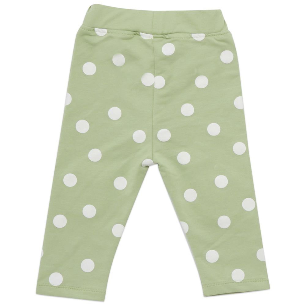 Little Kangaroos - Baby Girl's Printed Leggings - Tea Green