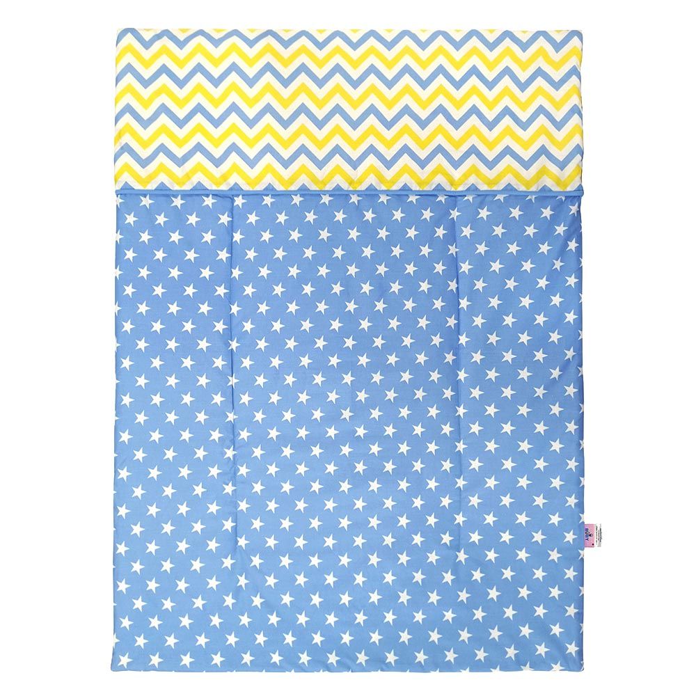 Smart Baby - Baby Boy Printed Bedding Set - Blue - 4Pcs