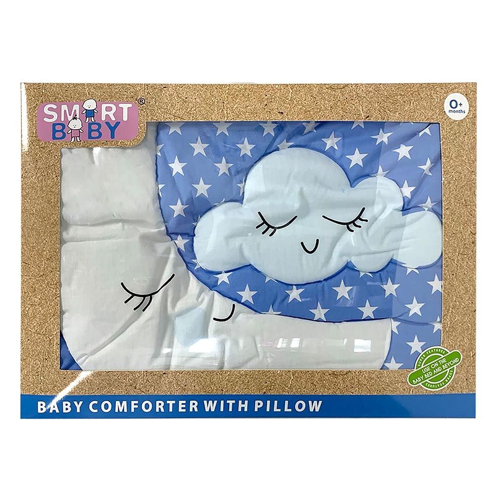 Smart Baby - Baby Boy Comforter With Pillow - Blue - 2pcs