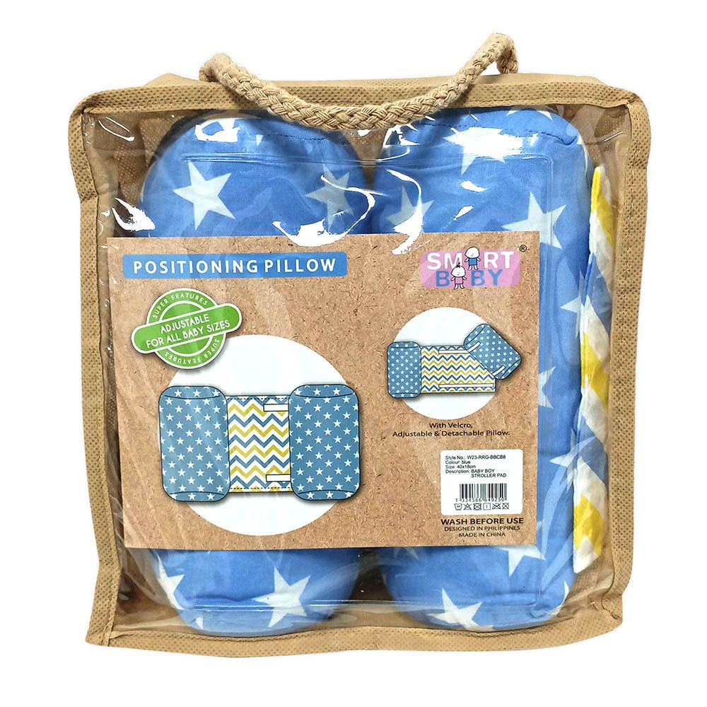 Smart Baby - Baby Boy Star Print Stroller Pad - Blue