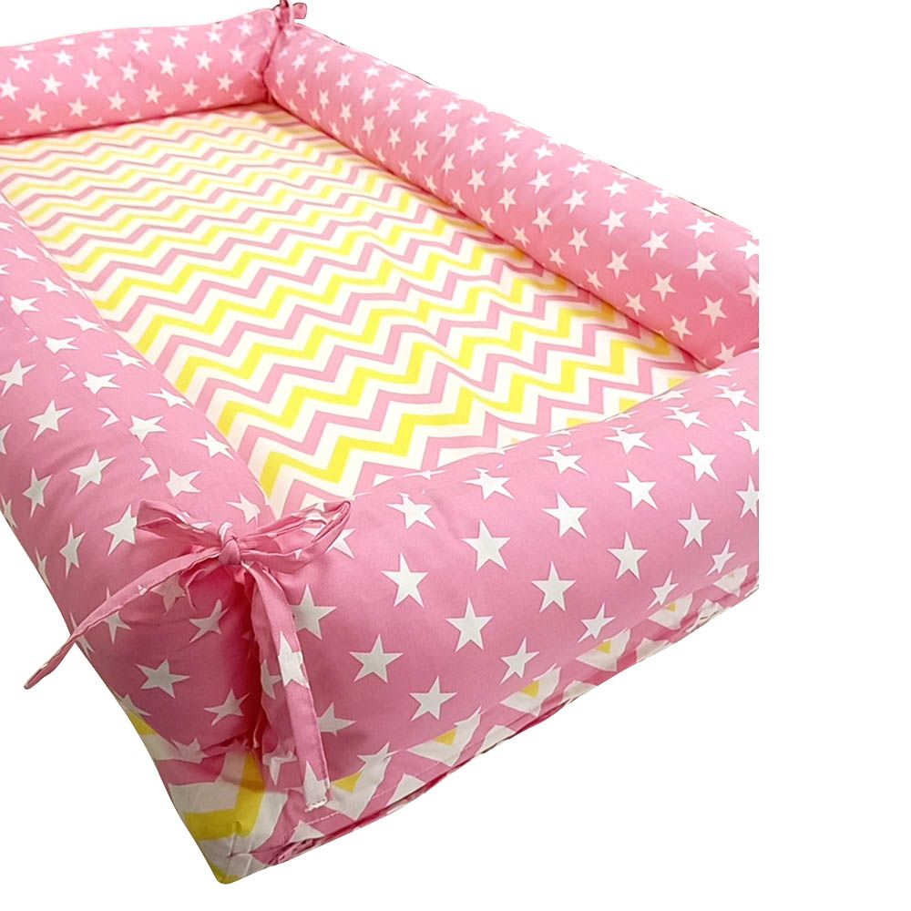 Smart Baby - Baby Girl Star Print Bedding Set - Pink - 4pcs