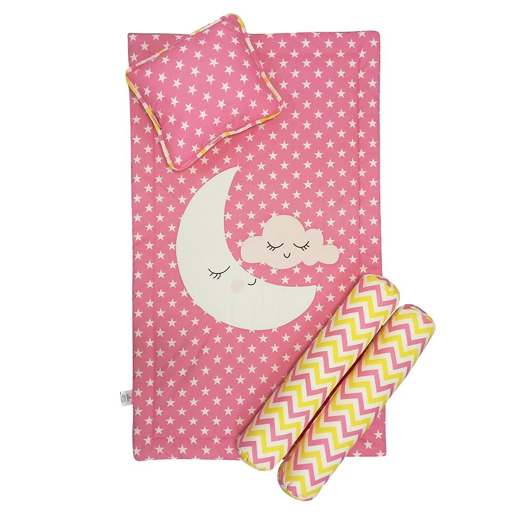 Smart Baby - Baby Girl Bedding Set - Pink - 4pcs