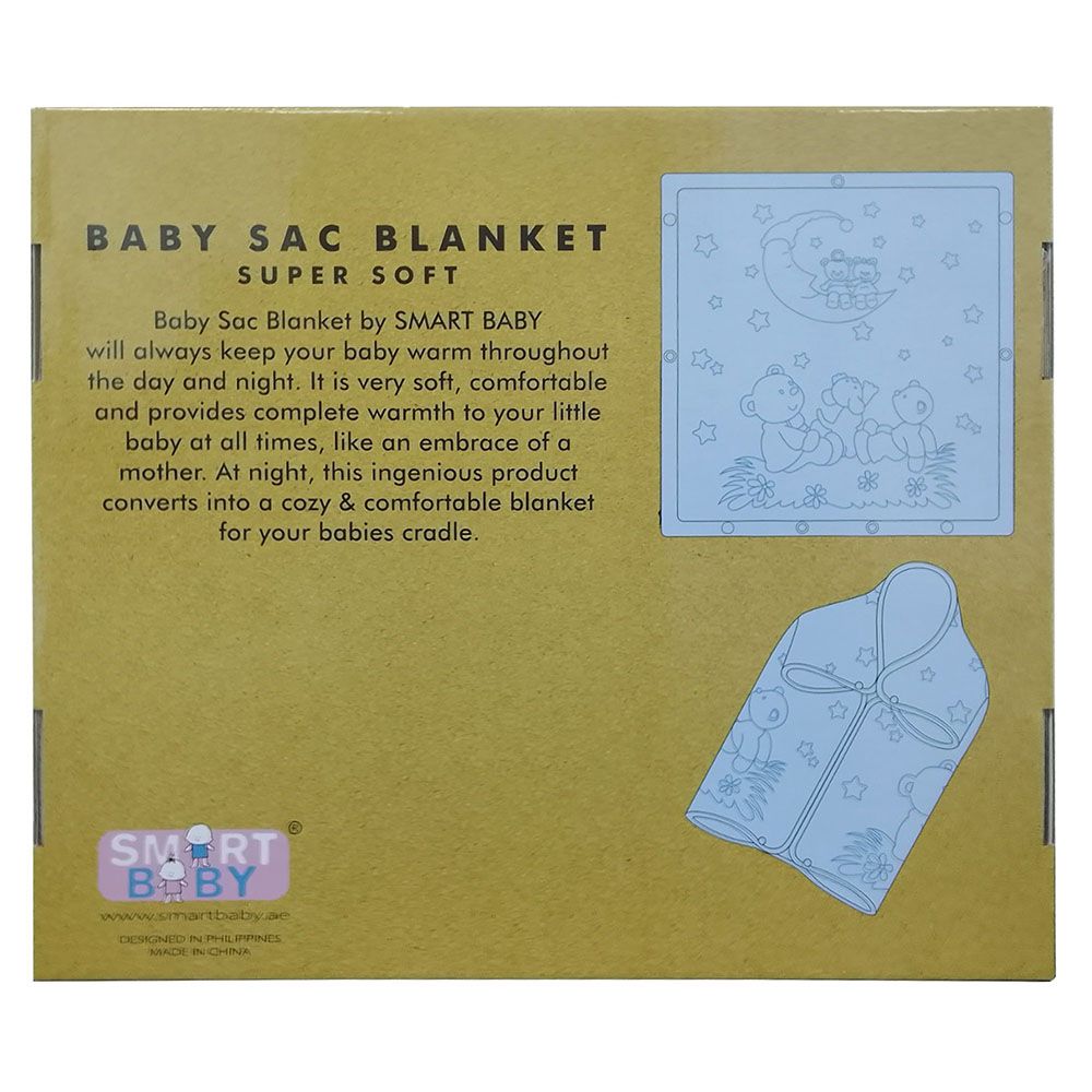 Smart Baby - Baby Boy Swaddling Blanket - Blue