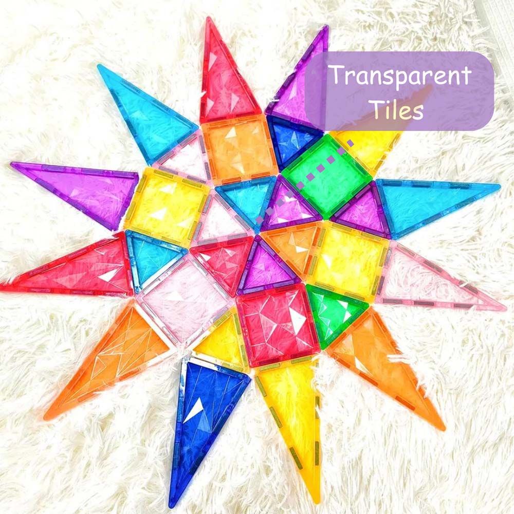 Mumfactory - Magnetic Tiles Blocks For Kids - 100pcs