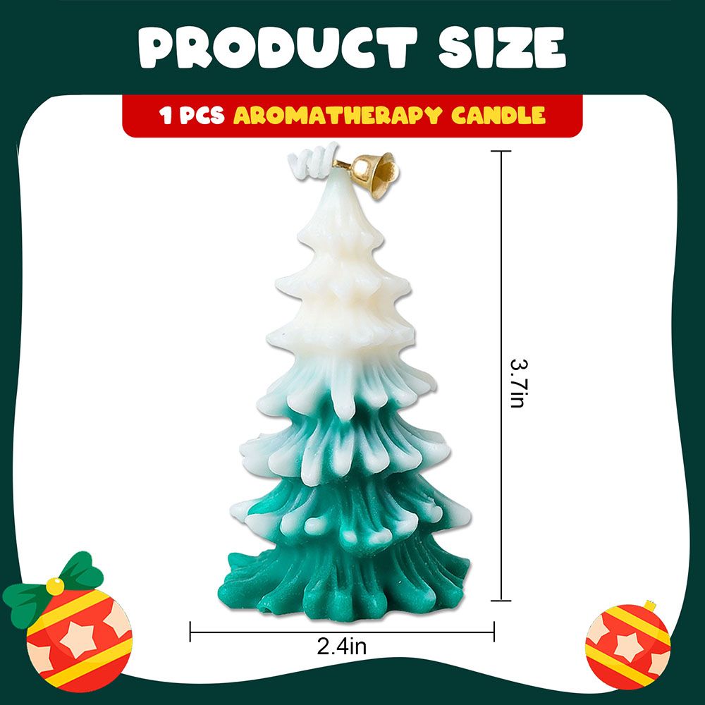 Highland - Handmade Tree Shaped Christmas Candle - Green