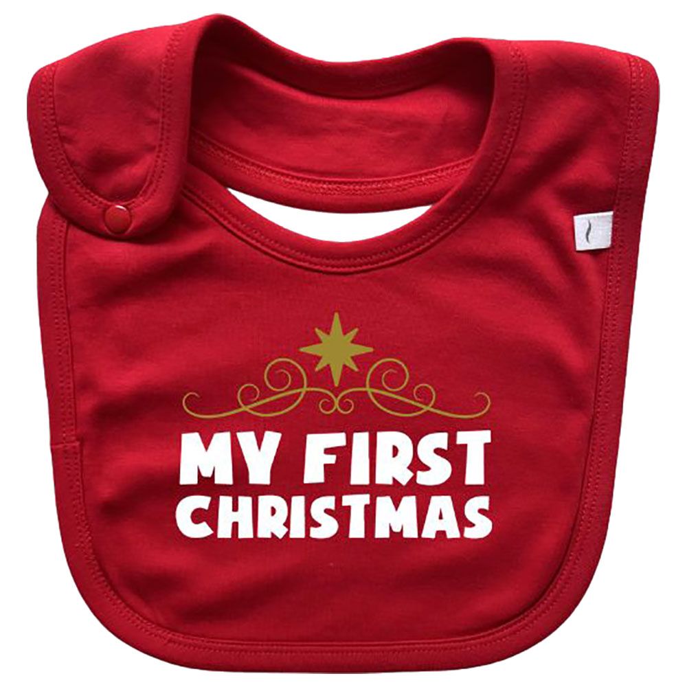 Impressions - My First Christmas Bib - Red