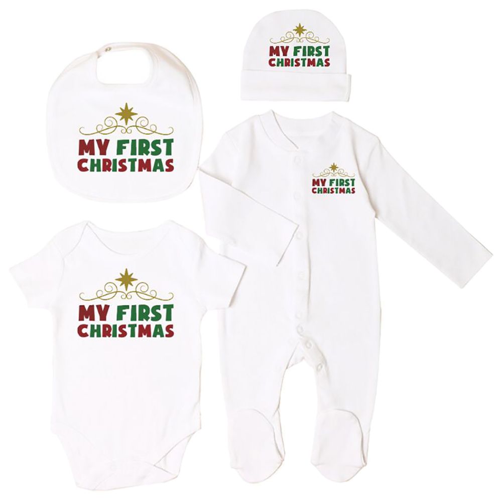 Impressions - 4pc-Set My First Christmas Matching Set - White