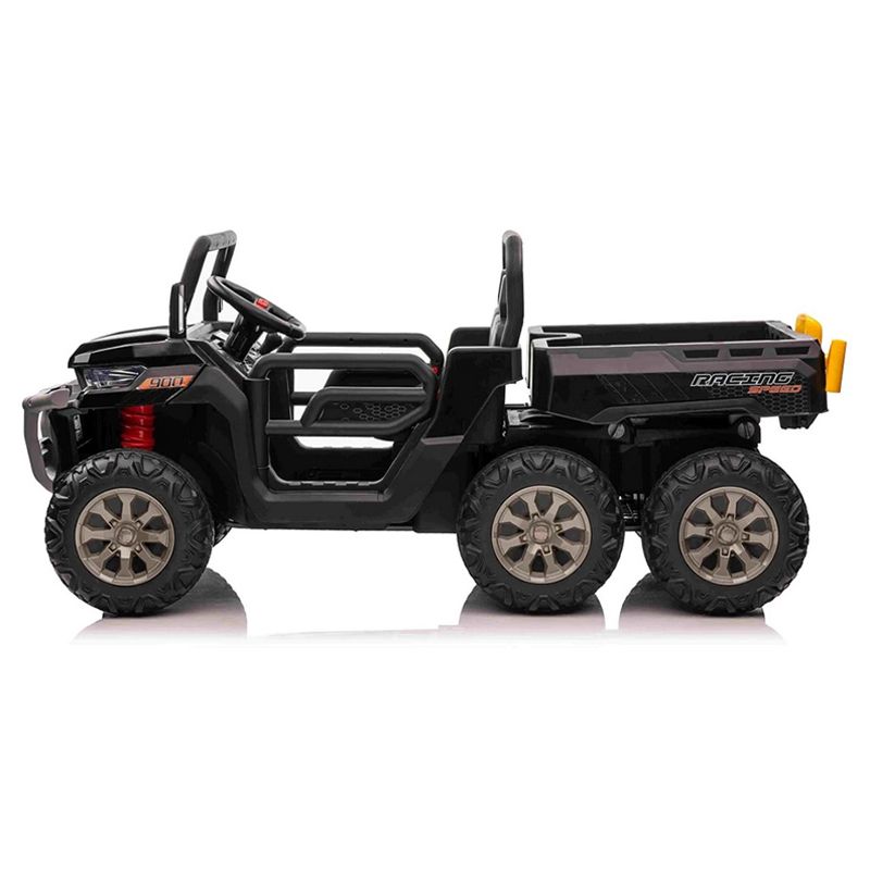 Megastar - Electric 6-Wheel Ride On Dumper Truck - Black - 24V