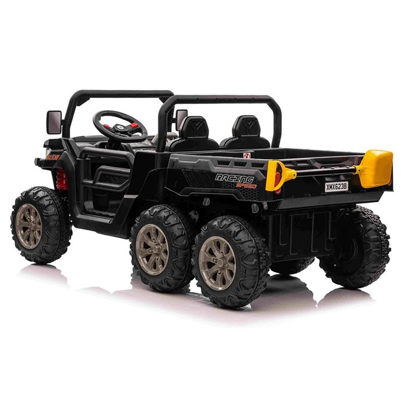 Megastar - Electric 6-Wheel Ride On Dumper Truck - Black - 24V