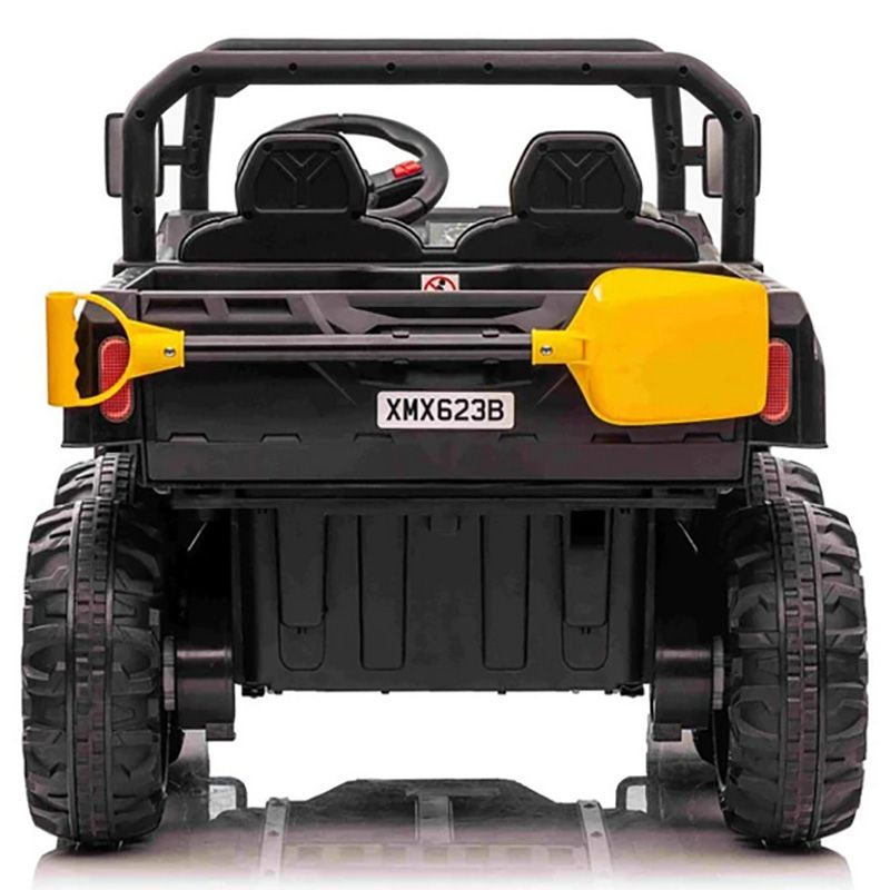 Megastar - Electric 6-Wheel Ride On Dumper Truck - Black - 24V