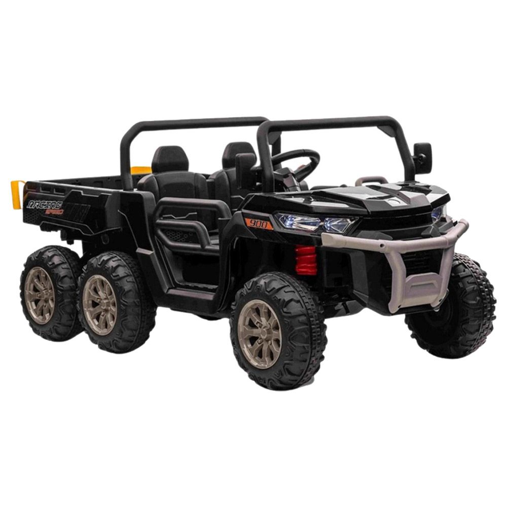 Megastar - Electric 6-Wheel Ride On Dumper Truck - Black - 24V