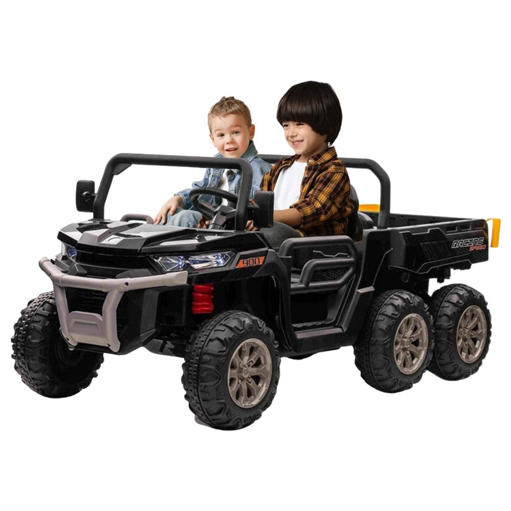 Megastar - Electric 6-Wheel Ride On Dumper Truck - Black - 24V