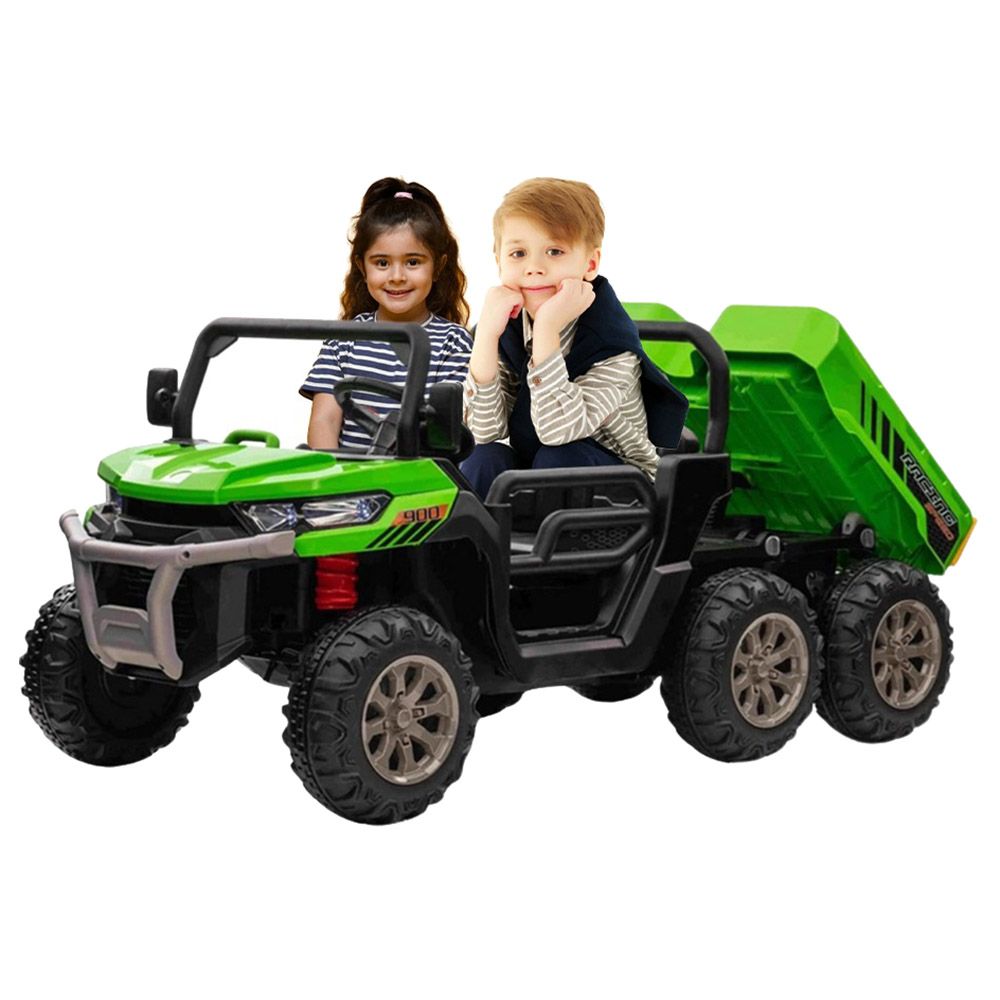 Megastar - Electric 6-Wheel Ride On Dumper Truck - Green - 24V