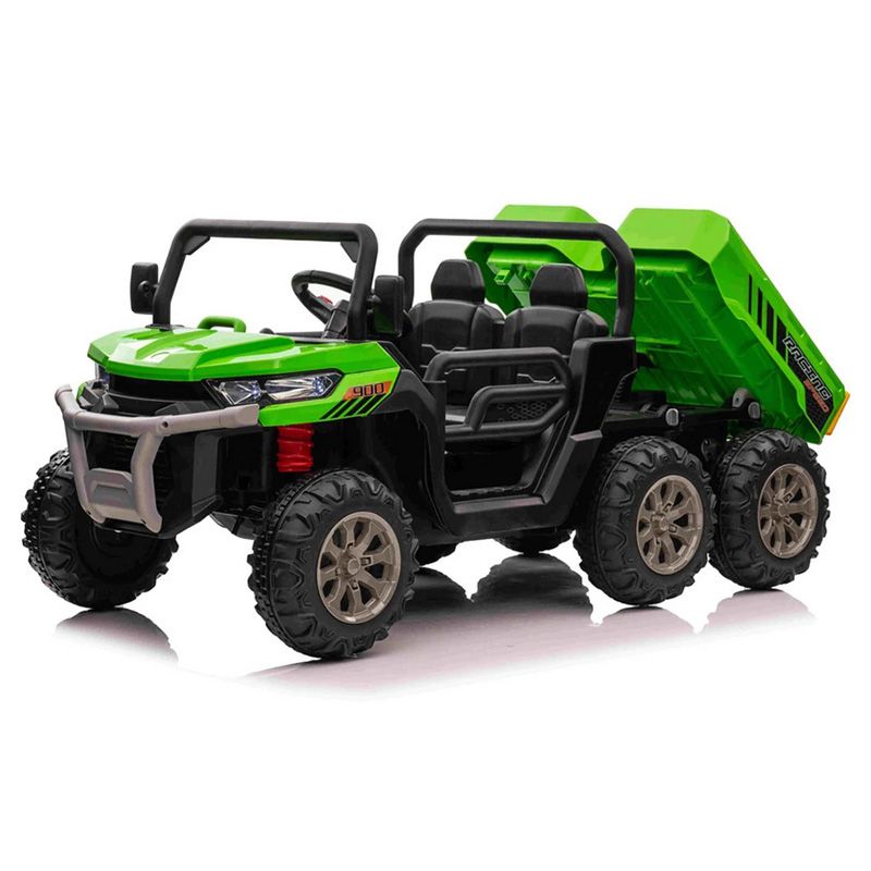 Megastar - Electric 6-Wheel Ride On Dumper Truck - Green - 24V