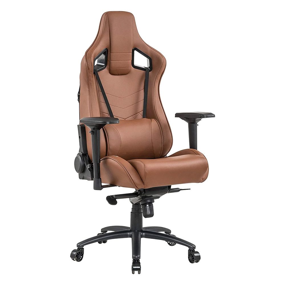 XFX - Faux Leather Multi-Purpose Ergonomic Gaming Chair - Cognac