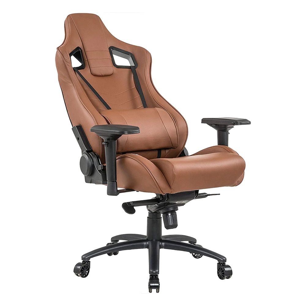 XFX - Faux Leather Multi-Purpose Ergonomic Gaming Chair - Cognac