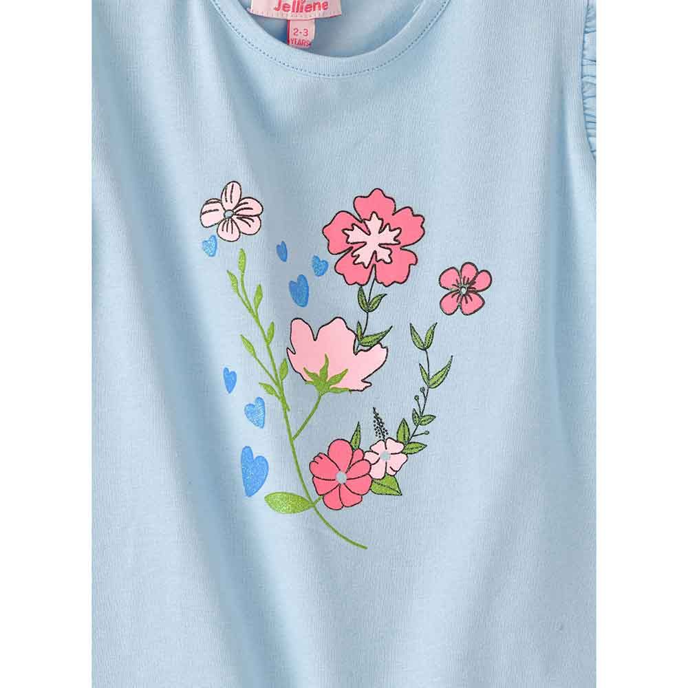 Jelliene - Sunshine Squad Breezy Girls Cotton Tees - Blue